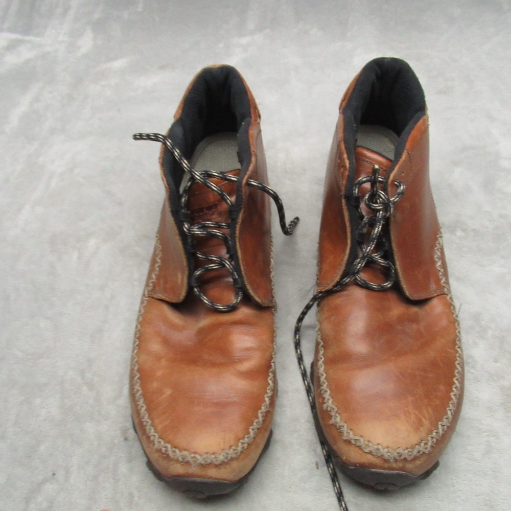 Patagonia Mens 14 Mid Boots Brown Leather Vibram Ranger Smith Waterproof Lace Up - Picture 2 of 16